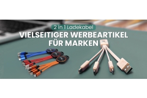 2 in 1 Ladekabel – Vielseitiger Werbeartikel für Marken