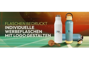 Flaschen bedruckt – Individuelle Werbeflaschen mit Logo gestalten