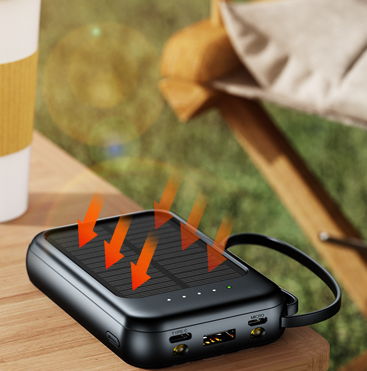 SunCharge Pocket Power · 20.000 mAh mit Solarpanel