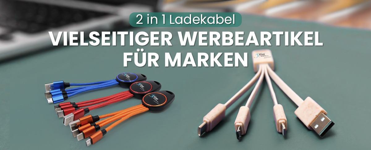 2 in 1 Ladekabel – Vielseitiger Werbeartikel für Marken