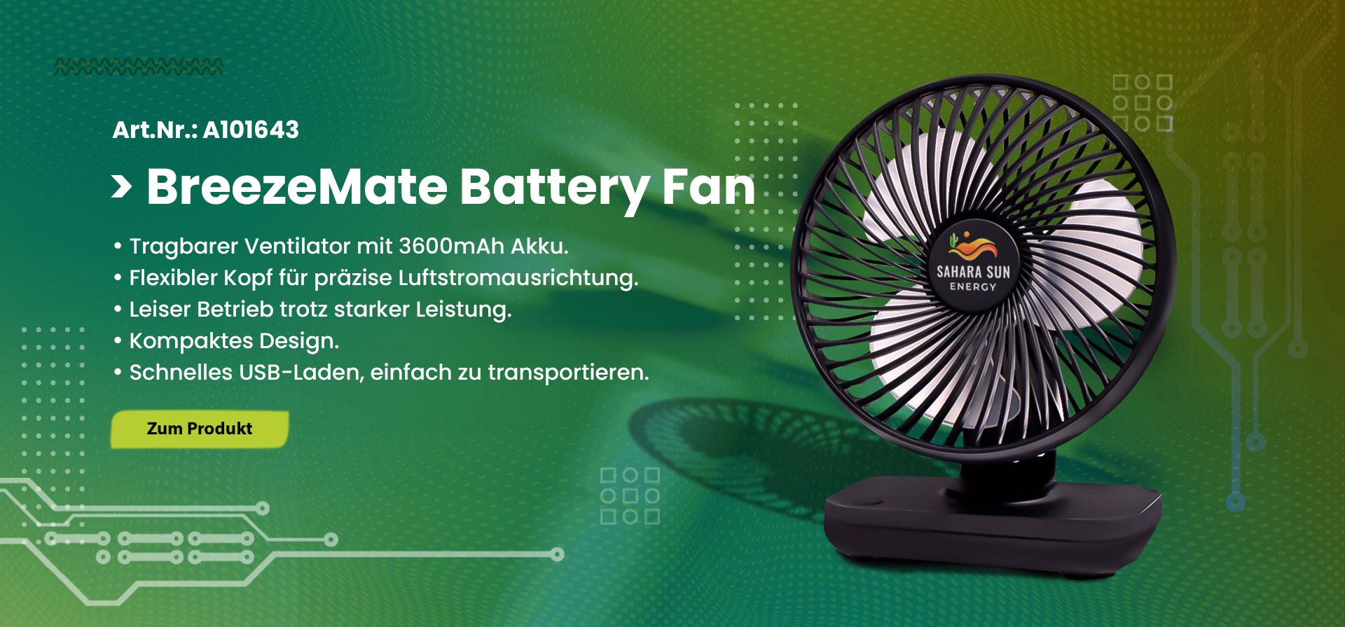 BreezeMate Battery Fan