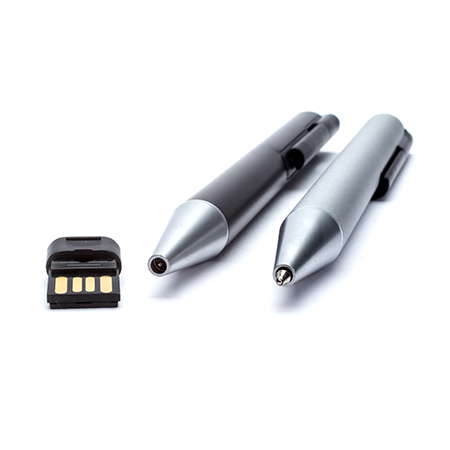 Eleganter USB-Pen Sam in Schwarz und Silber