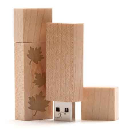 Eleganter USB-Stick aus Ahornholz